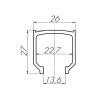 40203 Верх.Направ FOLDING/40/2000 track (2м) / 39817 Складная сист. FOLDING/40