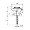 Упор дверной DS SM01 AS-3 античное серебро