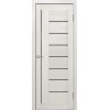 Межкомнатная дверь Portas 29S(р) цвет Французский дуб стекло Lacobel черный лак