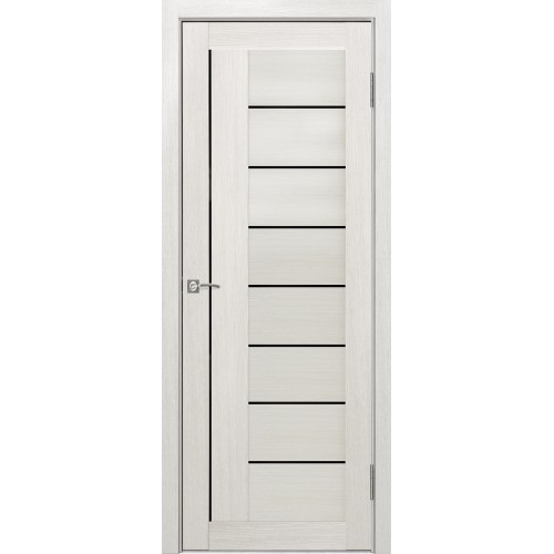 Межкомнатная дверь Portas 29S(р) цвет Французский дуб стекло Lacobel черный лак