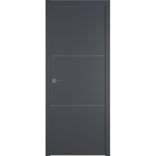 Межкомнатная дверь Urban 2 цвет Onyx кромка Silver Edge 
