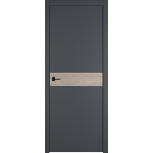Межкомнатная дверь Urban H цвет Onyx кромка Black Edge вставка Red Oak