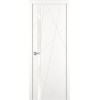 Межкомнатная дверь ART Lite Chaos ДО цвет Белая эмаль кромка нет стекло Lacobel White Pure