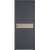 Межкомнатная дверь Urban H цвет Onyx кромка Silver Edge вставка Red Oak