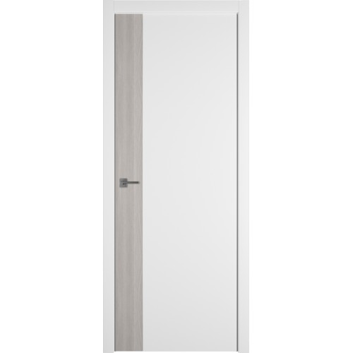 Межкомнатная дверь Urban V цвет Ice кромка Silver Edge вставка Stone Oak