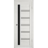 Межкомнатная дверь Atum Pro Х38 Black Gloss цвет Bianco Р стекло black gloss