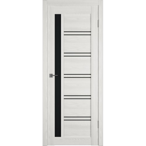Межкомнатная дверь Atum Pro Х38 Black Gloss цвет Bianco Р стекло black gloss