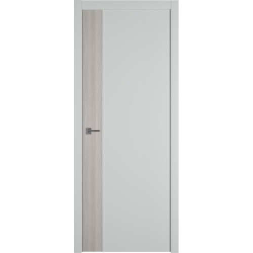 Межкомнатная дверь Urban V цвет Steel кромка Silver Edge вставка Stone Oak