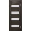 Межкомнатная дверь Portas 23S(р) цвет Орех шоколад стекло мателюкс матовое
