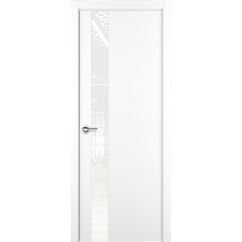 Межкомнатная дверь ART Lite H3 ДО цвет Белая эмаль кромка нет стекло Lacobel White Pure 