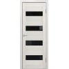 Межкомнатная дверь Portas 23S(р) цвет Французский дуб стекло Lacobel черный лак