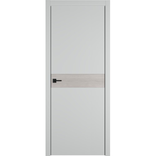 Межкомнатная дверь Urban H цвет Steel кромка Black Edge вставка Stone Oak