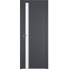 Межкомнатная дверь Urban 1 SV цвет Onyx кромка Silver Edge стекло Lacobel белый лак