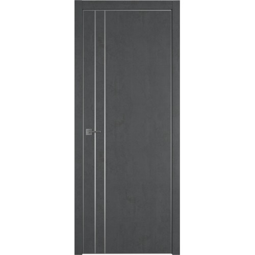 Межкомнатная дверь Urban 2 V цвет Jet loft кромка Silver Edge 
