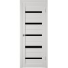 Межкомнатная дверь Atum Pro AL7 Black Gloss цвет Milky White стекло black gloss