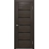 Межкомнатная дверь Portas 22S(р) цвет Орех шоколад стекло Lacobel черный лак
