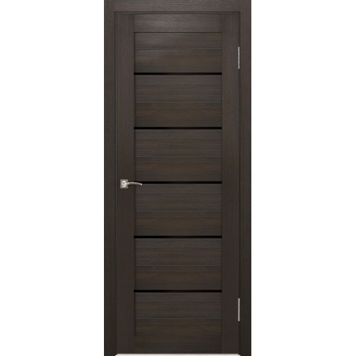 Межкомнатная дверь Portas 22S(р) цвет Орех шоколад стекло Lacobel черный лак