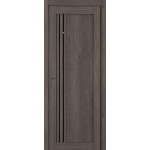 Межкомнатная дверь Zadoor S S22 ДО цвет Дарк вуд стекло Lacobel Black Classic
