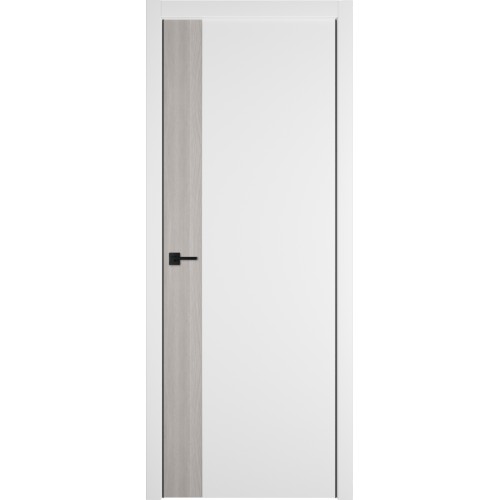 Межкомнатная дверь Urban V цвет Ice кромка Black Edge вставка Stone Oak