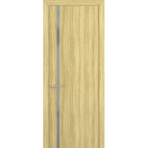Межкомнатная дверь Квалитет К1 цвет Дуб натуральный кромка ABS стекло Matelac Silver Grey