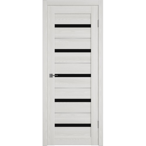 Межкомнатная дверь Atum Pro AL7 Black Gloss цвет Bianco Р стекло black gloss