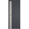 Межкомнатная дверь Urban V цвет Onyx кромка Silver Edge вставка Stone Oak