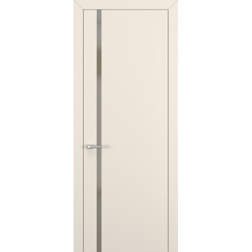 Межкомнатная дверь Квалитет К1 цвет Матовый крем кромка ABS стекло Matelac Silver Bronze
