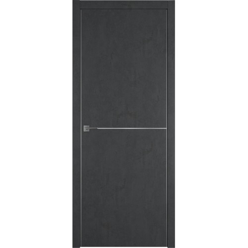 Межкомнатная дверь Urban 1 цвет Jet loft кромка Silver Edge 