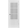 Межкомнатная дверь Emalex ER2 ДО цвет Ice стекло white cloud