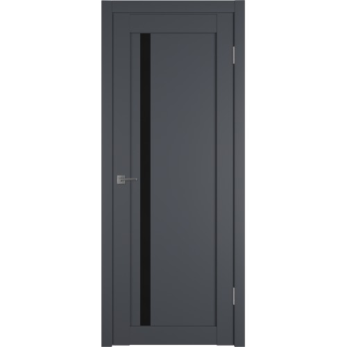 Межкомнатная дверь Emalex E34 ДО цвет Onyx стекло black gloss