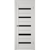 Межкомнатная дверь Atum Pro AL7 Black Gloss цвет Milky White стекло black gloss