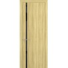 Межкомнатная дверь Квалитет К1 цвет Дуб натуральный кромка ABS стекло Lacobel Black Classic