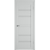 Межкомнатная дверь Emalex E26 ДО цвет Steel стекло white cloud
