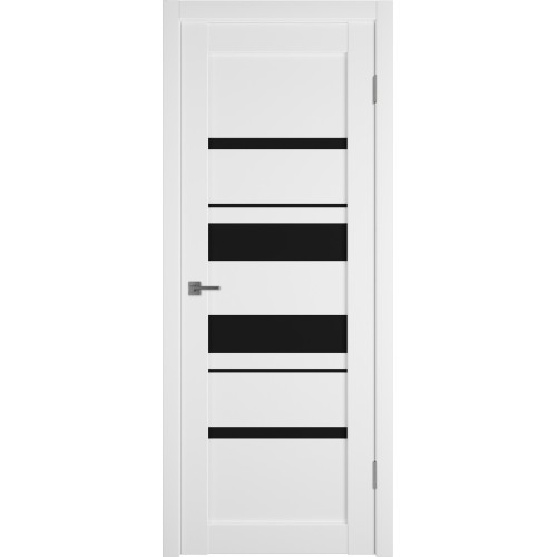 Межкомнатная дверь Emalex E29 ДО цвет Ice стекло black gloss