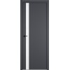 Межкомнатная дверь Urban 1 SV цвет Onyx кромка Black Edge стекло Lacobel белый лак