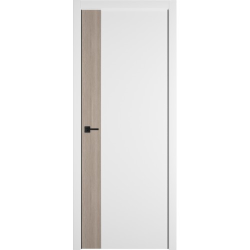 Межкомнатная дверь Urban V цвет Ice кромка Black Edge вставка Red Oak