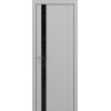 Межкомнатная дверь Zadoor S S26 ДО цвет Матовый Серый стекло Lacobel Black Classic