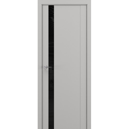 Межкомнатная дверь Zadoor S S26 ДО цвет Матовый Серый стекло Lacobel Black Classic
