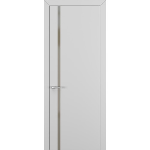 Межкомнатная дверь Квалитет К1 цвет Матовый Серый кромка ABS стекло Matelac Silver Bronze