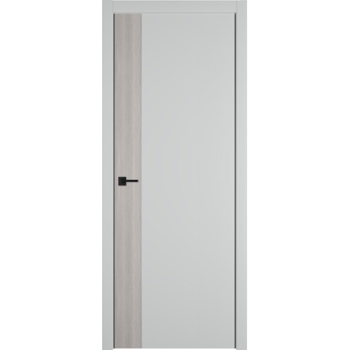 Межкомнатная дверь Urban V цвет Steel кромка Black Edge вставка Stone Oak