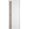Межкомнатная дверь Urban V цвет Ice кромка Silver Edge вставка Red Oak