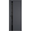 Межкомнатная дверь Urban 1 SV цвет Onyx кромка Black Edge стекло Lacobel черный лак