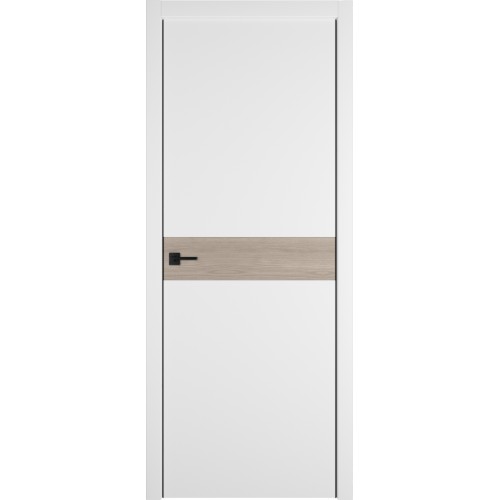 Межкомнатная дверь Urban H цвет Ice кромка Black Edge вставка Red Oak