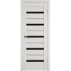 Межкомнатная дверь Atum Pro AL7 Black Gloss цвет Bianco Р стекло black gloss