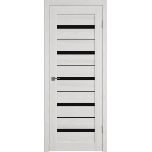 Межкомнатная дверь Atum Pro AL7 Black Gloss цвет Bianco Р стекло black gloss
