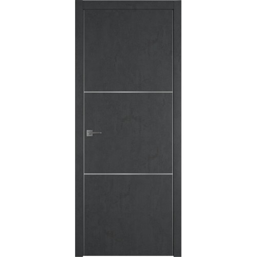 Межкомнатная дверь Urban 2 цвет Jet loft кромка Silver Edge 