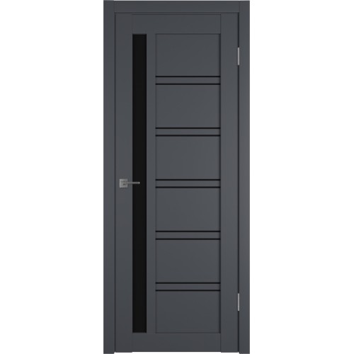 Межкомнатная дверь Emalex E38 ДО цвет Onyx стекло black gloss