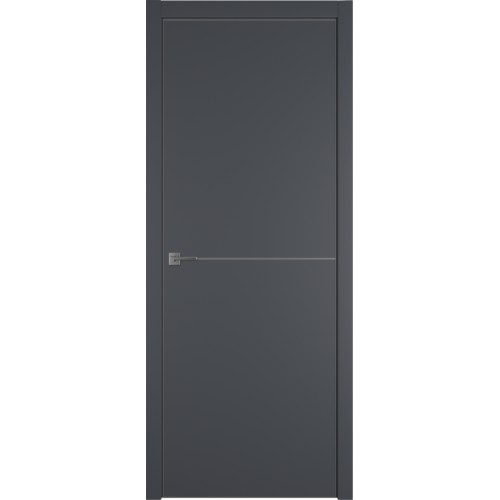 Межкомнатная дверь Urban 1 цвет Onyx кромка Silver Edge 