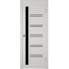 Межкомнатная дверь Atum Pro Х38 Black Gloss цвет Milky White стекло black gloss