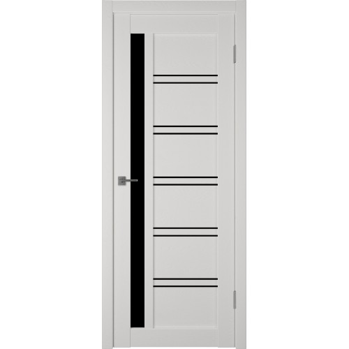 Межкомнатная дверь Atum Pro Х38 Black Gloss цвет Milky White стекло black gloss